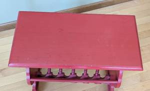 lot 262 image: Painted Wood Magazine Rack Side Table