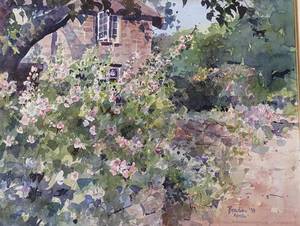 lot 266 image: Framed Scenic Watercolor Painting by Pat Beaubien