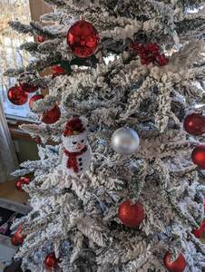 lot 322A image: 6ft Frosted Artificial Christmas Tree