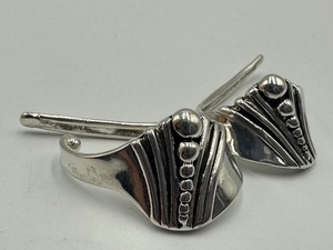 lot 136 image: Pair of Artisan Created Sterling Earrings Wraps