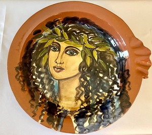 lot 125A image: Pair of Beautiful Hand Painted Decorative Platters by Mizolvov