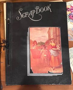 lot 301 image: Vintage Scrapbook with Many Vintage Cards and Invites