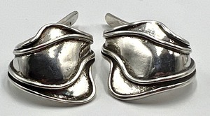lot 210 image: Sterling Artisan Created Earring Wraps