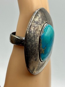lot 204 image: Beautiful Marvin Slim Sterling and Turquoise Ring