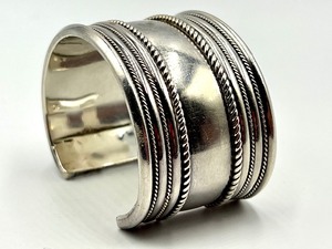 lot 208 image: Beautiful Artisan Created Sterling Cuff Bracelet by Marc Antia