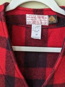 lot 282A image: Filson Mackinaw Plaid Wool Vest