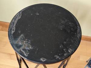 lot 289 image: Pair of Metal Patio Tables