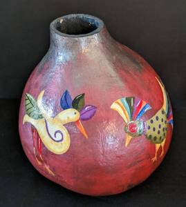 lot 295 image: Pair of Painted Gourds by Cheryl Harding