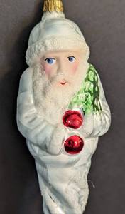 lot 325 image: Christopher Radko Frosted Santa Ornament
