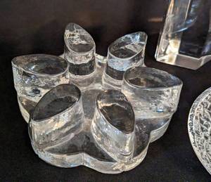 lot 336 image: Crystal Candleholders