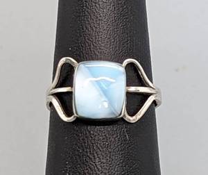 lot 284A image: Sterling Silver and Larimar Ring
