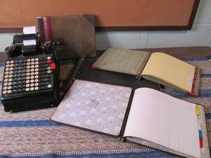 Vintage Burroughs adding machine an...