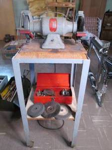 Wissota bench grinder with a stand ...
