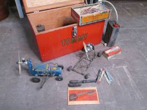 Wood box filled tether cars, access...