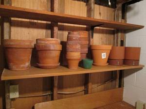 Lot of clay garden pots...