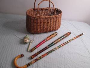 Mexico carved wood, came and a wick...