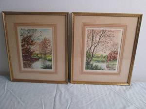 Genuine etching The Village and S...