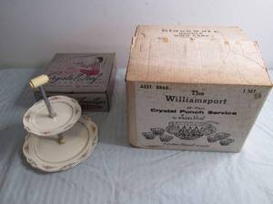 Crystal snack set, punch bowl.set a...