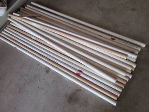 Lot of 1 18 inch PVC pipe, 5 feet ...
