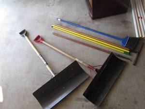 Shovels and yard tools...