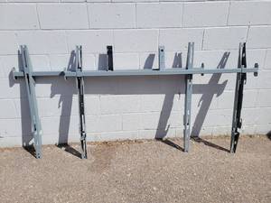 lot 573 image: (2) Large Steel Brackets - Unsure of Application - NO SHIPPING