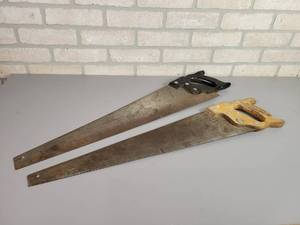 lot 583 image: (2) Wood Hand Saws