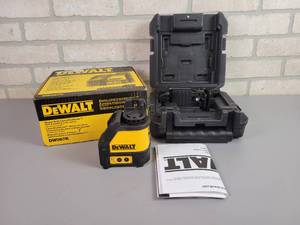 lot 587 image: DeWalt DW087K Self-Leveling Line Laser - Tested and Works - Includes Case, Mount, Level and Original Box