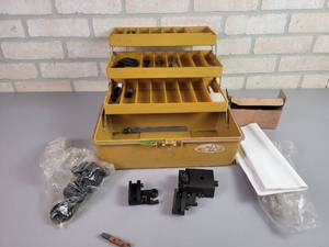 lot 592 image: Assorted AR5 C6 Metal Lathe Tooling, Holders, Keyless Chuck and More