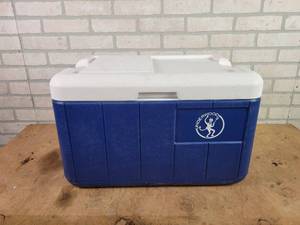 lot 607 image: Coleman Underwood Chest Cooler w Top Access Door - Approx. 21 x 14 x 13 - NO SHIPPING