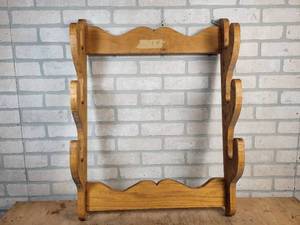 lot 650 image: Solid Wood Gun Rack - Approx. 31 x 23 - NO SHIPPING