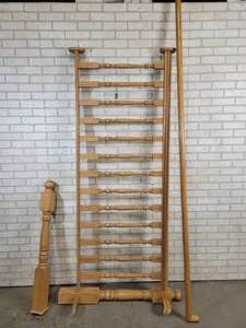 lot 683 image: Solid Oak Railing, Post and Hand Rail - NO SHIPPING