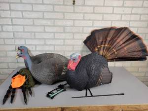 lot 767 image: Primos Inc Killer B Tom Turkey Decoy  (2) Hen Turkey Decoys