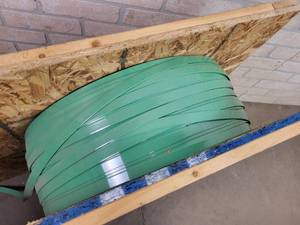 lot 755 image: Roll of 58 Poly Banding in Homemade Dispenser - NO SHIPPING