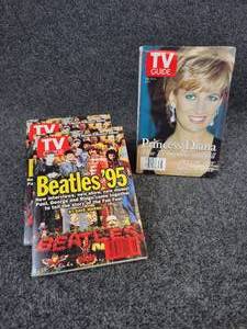 lot 187 image: Lot of (3) TV Guides - a pair from November 18-24, 1995 and (1) from September 20-26, 1997 - Look at some of the ads