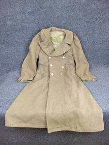 lot 195 image: Long Wool Trench Coat - WWI Size Seems to be Large
