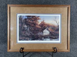 lot 261 image: Framed Terry Redlin Print Autumn Shoreline