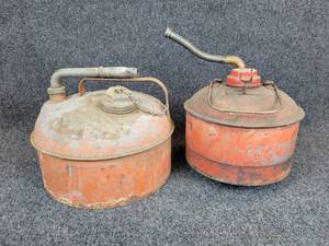 lot 286 image: Pair of Vintage Metal Gas Cans