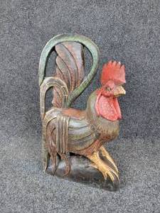 lot 290 image: Hand Carved Indonesian Wood Rooster