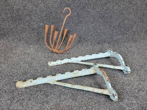 lot 301 image: Pair of Vintage Cast Iron AY MCDONALD Shelf Brackets and a Hooked... Thing