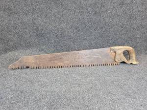 lot 313 image: Vintage Saw with Wood Handle