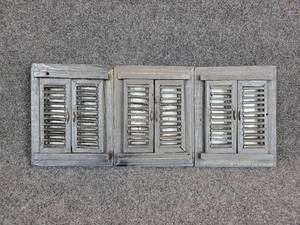 lot 327 image: Black Distressed Recycled Wood Photo Frames with Shutters