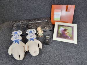 lot 381 image: Nokia Model 6161 Phone, Pair of Pillsbury Dough Boy Plushes, Home Dcor, and More