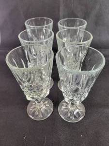 lot 62 image: Set of (6) 6 Water Glasses - Libbey Glass Co.  (2) Bowls