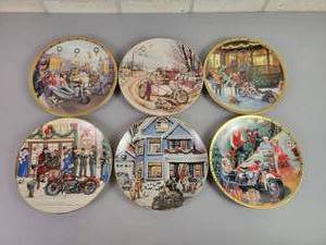 lot 67 image: (6) Harley Davidson Collector Plates - 8.5 Diameter