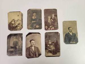 lot 76 image: (7) Antique Tintype Photographs - Late 1800s