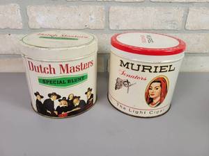 lot 78 image: Vintage Dutch Masters Special Blunt 50 Cigar Tin and Muriel Senators 50 Cigar Tin