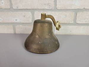 lot 109 image: Vintage Solid Brass Wall-Mount Bell