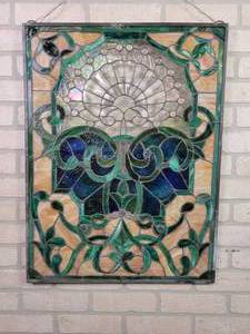 lot 113 image: Stained Glass Wall Hanging - Approx. 28 x 21