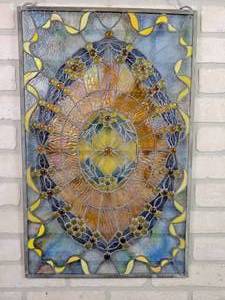 lot 114 image: Stained Glass Wall Hanging - Approx. 24.5 x 15.5