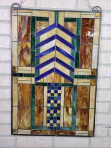 lot 115 image: Stained Glass Wall Hanging - Approx. 26 x 18